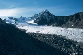 Front du Glacier de Gébroulaz : vue de la partie supérieure en 2011