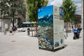 Exposition sur le PNV conçue spécialement pour être installée dans les rues de Chambéry en juillet et août 2013 à l'occasion du 50e anniversaire du PNV