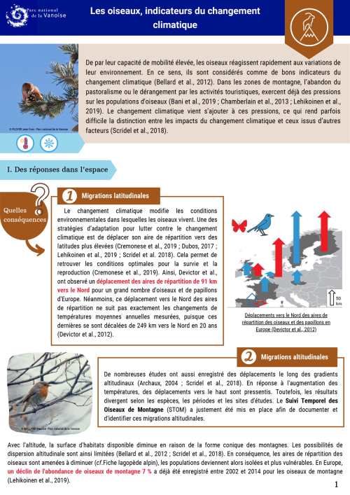 Les oiseaux, indicateurs du changement climatique