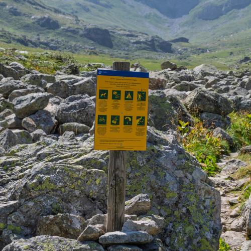 Panneau réglementation Parc national Vanoise