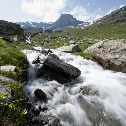 Ruisseau à proximité du refuge de l'Arpont dans le Parc national de la Vanoise