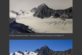 Le glacier de Gébroulaz suivi par l'Observatoire photographique des paysages de Vanoise