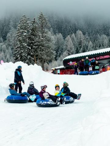 Evènement Tous en Piste à Val Cenis, lancement de saison - Tubbing sur la piste verte du Mollard