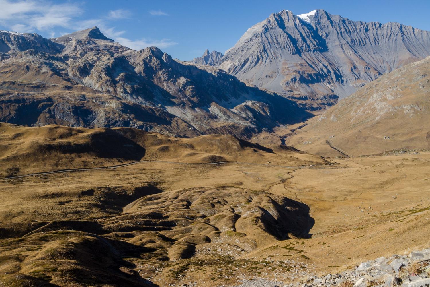 Restes d'un ancien glacier rocheux sur le versant Nord Ouest des Rochers de Lanserlia