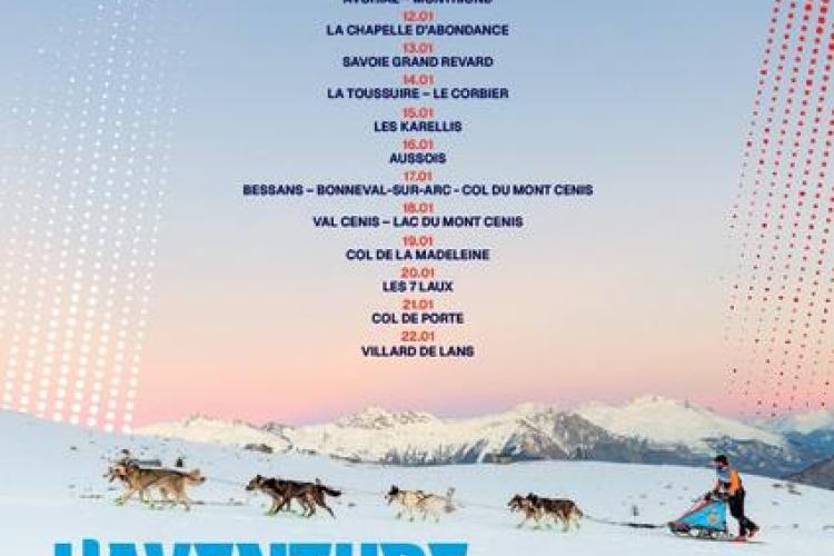 22&egrave;me &eacute;dition de La Grande Odyss&eacute;e Royal Canin en Haute Maurienne Vanoise - Affiche LGO 2026